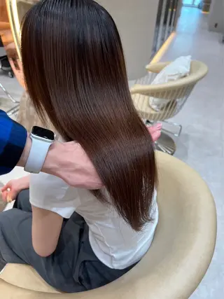 ロング ❤️ブリーチなし💚 ダブルカラー平野実花のヘアスタイル