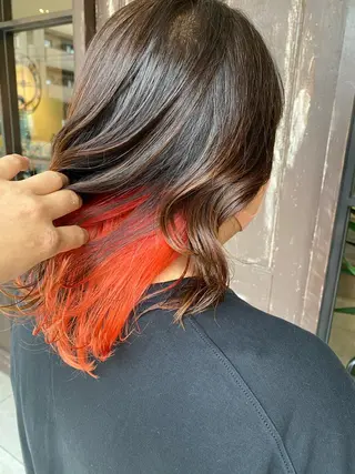 ミディアム カラー 川越 輝梨奈のヘアスタイル