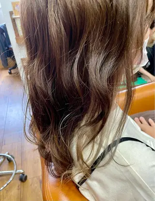 セミロング カラー 美容室 Jフィドルファドル所属・わきた かずなのヘアスタイル