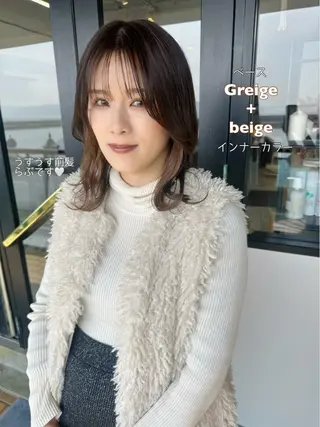 ミディアム 藤本 静香のヘアスタイル