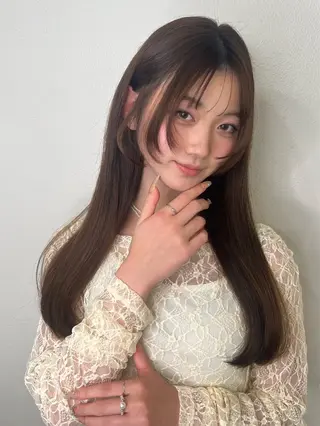 ロング たけもと みさきのヘアスタイル