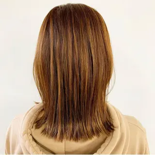 セミロング カラー 那須 颯太のヘアスタイル