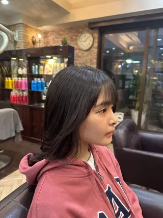 セミロング 縮毛矯正&髪質改善/ きょうの🐺のヘアスタイル