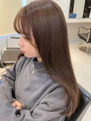 ロング カラー noa hair design 町田店所属・miyu♡̷̷ 韓国ヘア/顔まわりのヘアスタイル