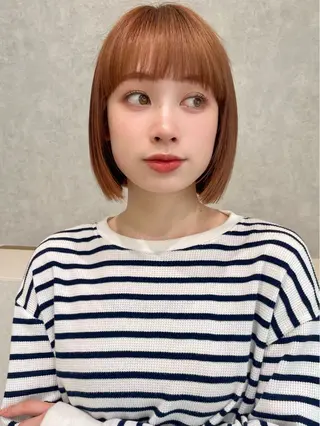 ミディアム ショート/ボブ/ 白髪ぼかし/しんやのヘアスタイル