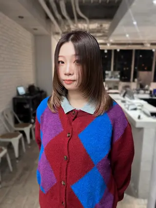 ミディアム ALBUM所属・Hinata🛸 ボブ美容師のヘアスタイル