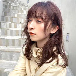 ミディアム 🪭risa 暖色/レイヤー🪭のヘアスタイル