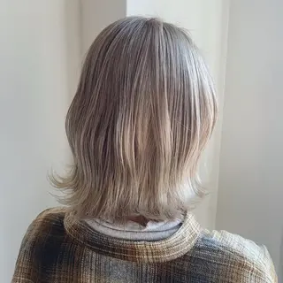 ミディアム カラー ボブウルフ／ボブ Satsuki【名駅のヘアスタイル