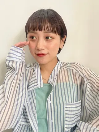 ショート rilas博多所属・jyui/原宿 ハイトーン/デザインのヘアスタイル