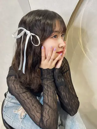 セミロング 心斎橋ヘアカラー 海外ﾚｲﾔｰ/マリナのヘアスタイル