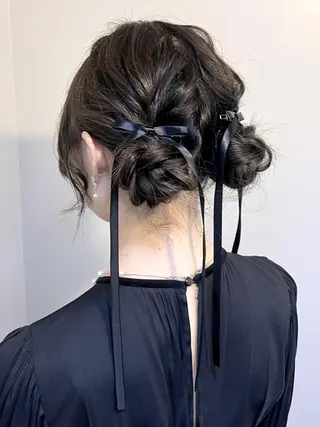 ヘアアレンジ 🤍ヘアセット.ヘア アレンジ湯山詩織🤍のヘアスタイル