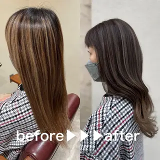 ロング カラー 西川 舞彩のヘアスタイル