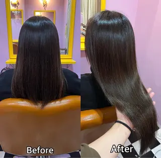 ロング シール+ちび編み込み エクステ梅田🐨のヘアスタイル