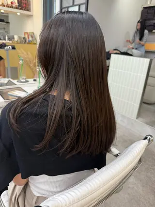 セミロング カラー 國井 廉のヘアスタイル