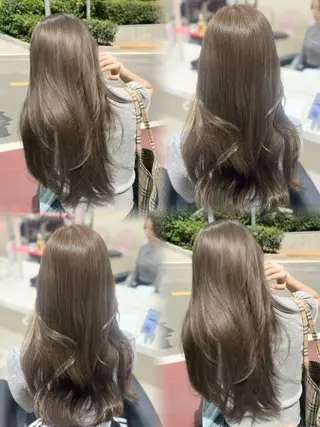 ロング カラー 🤍韓国大人っぽ ベージュMAI🤍のヘアスタイル