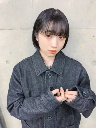 ショート カラー ボブパーマコテ巻き風 パーマNo1深江秀平のヘアスタイル