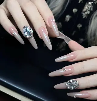 ネイル 🍑長さだし ワンホン💅モモコのネイルデザイン