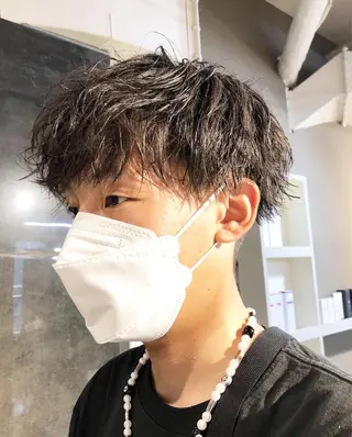 パーマ ヘアアレンジ メンズ ainico+所属・メンズ特化✂️栗原 侑也のヘアスタイル