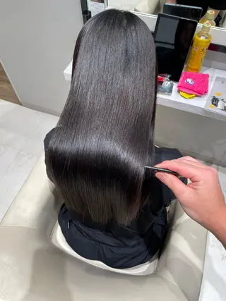 ロング パーマ k-twoたき✨艶感 カラー／美髪矯正のヘアスタイル