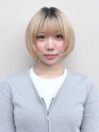 ショート 小顔ボブ/お悩み解決 /ボブパーマ/とういのヘアスタイル