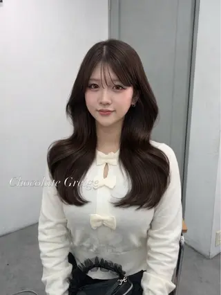 ロング カラー 韓国系艶髪🎀 miyuuのヘアスタイル