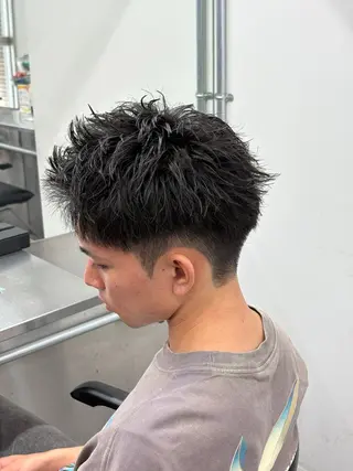 ショート カラー パーマ メンズ メンズパーマ特化 🔥韓国ヘア職人🔥のヘアスタイル