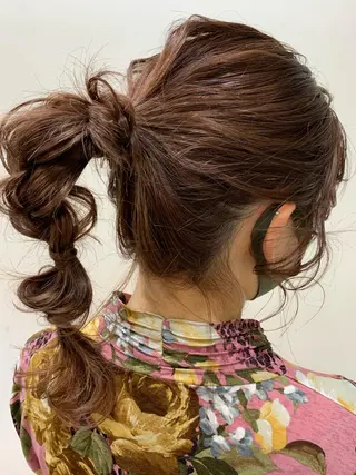 ミディアム ヘアアレンジ 平野 優奈のヘアスタイル