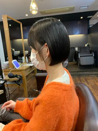 ショート 縮毛矯正/ショート/ レイヤー/畑中正敏のヘアスタイル