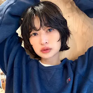 ショート パーマ ボブ/レイヤー/ニュ アンスパーマ/小夏のヘアスタイル