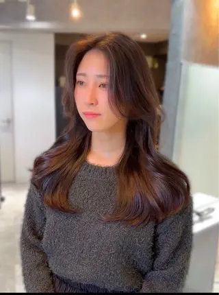 セミロング 新宿/韓国メンズ RIKUパーマのヘアスタイル