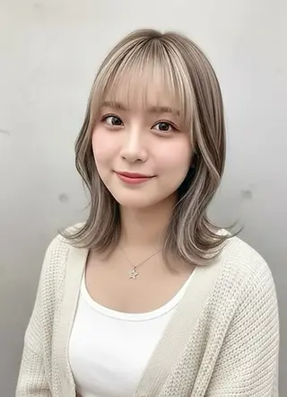 ミディアム カラー Telasu所属・gata gataのヘアスタイル