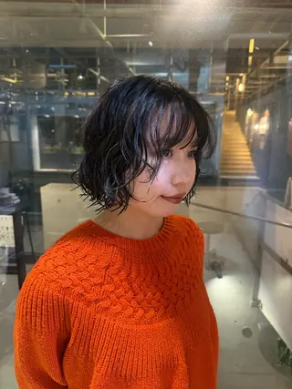 ショート パーマ モデル/武蔵新城 /あやな🎀のヘアスタイル