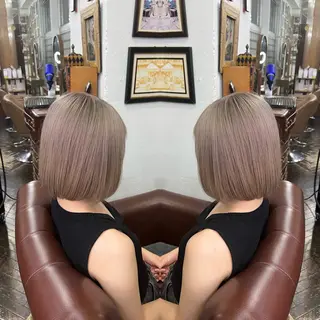 ミディアム カラー レイヤー/ボブ/ ミニボブ/AOIのヘアスタイル