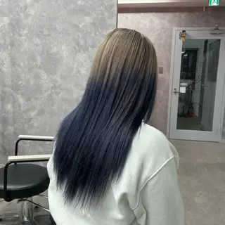 ロング カラー ヘアアレンジ Beleza原宿所属・MOMO艶髪 🩵モテカラーのヘアスタイル