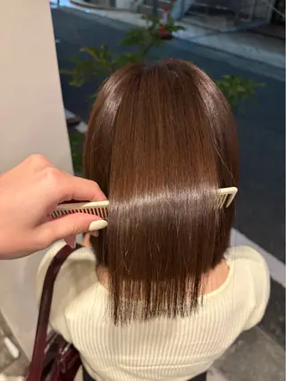 ミディアム 水原波津輝/ボブ /ニュアンスパーマのヘアスタイル