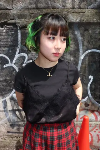 ミディアム カラー ヘアアレンジ @kyoniyy KYONIのヘアスタイル