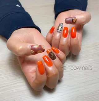 ネイル Rainbow nailsくろちゃんのネイルデザイン