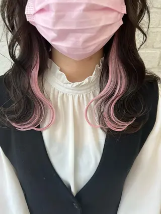 セミロング エクステ＆艶カラー 🎀YURINA🎀のヘアスタイル