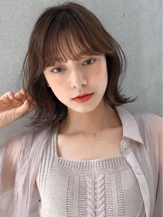 ミディアム カラー レイヤー×髪質改善✨ 渋谷/佐藤侑哉のヘアスタイル