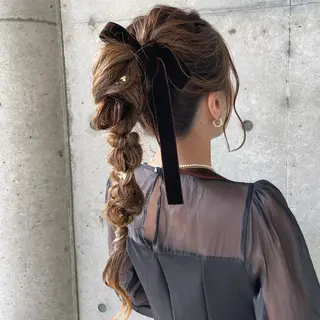 ロング ヘアアレンジ am eyelash salon所属・am eyelash ❁︎ kasumiのマツエク・マツパデザイン