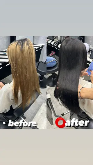 ロング Hui.所属・縮毛矯正・髪質改善 特化 出納 直起のヘアスタイル