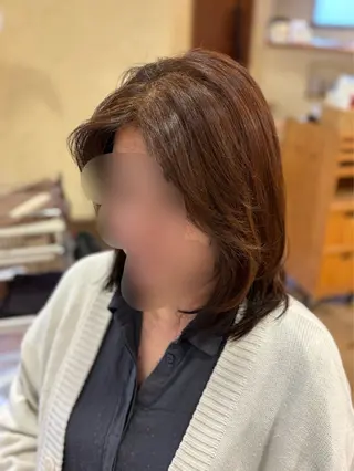 ミディアム 柘植 雅大のヘアスタイル