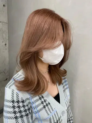 セミロング レイヤー/柔色 カラー/SAkiのヘアスタイル