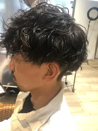 ショート パーマ メンズ パーマ/ハイトーン スパイキー/神田正紀のヘアスタイル