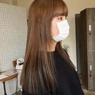 ロング カラー 中村 友香のヘアスタイル