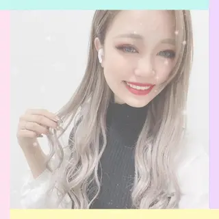 ロング カラー れん/ハイトーン /エクステ/韓国風のヘアスタイル