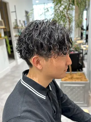 ショート パーマ メンズ 林 美佑のヘアスタイル