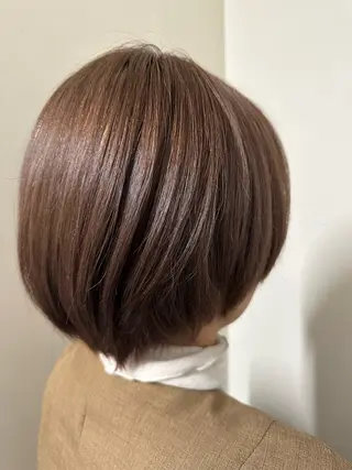 ショート カラー 巻けるケア縮毛矯正✨ ケアカラー✨山下のヘアスタイル