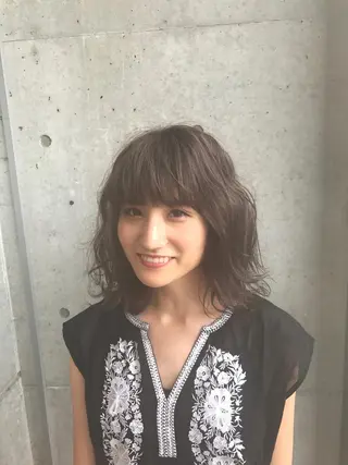 ミディアム カラー 大栗 佑也  髪質改善のヘアスタイル