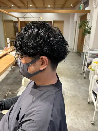 ショート パーマ メンズ fulam所属・佐藤悠生/郡山 メンズパーマ.カットのヘアスタイル